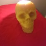 Dia de los Muertos Skull Beeswax Candle