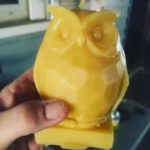 Owl Beeswax Candle